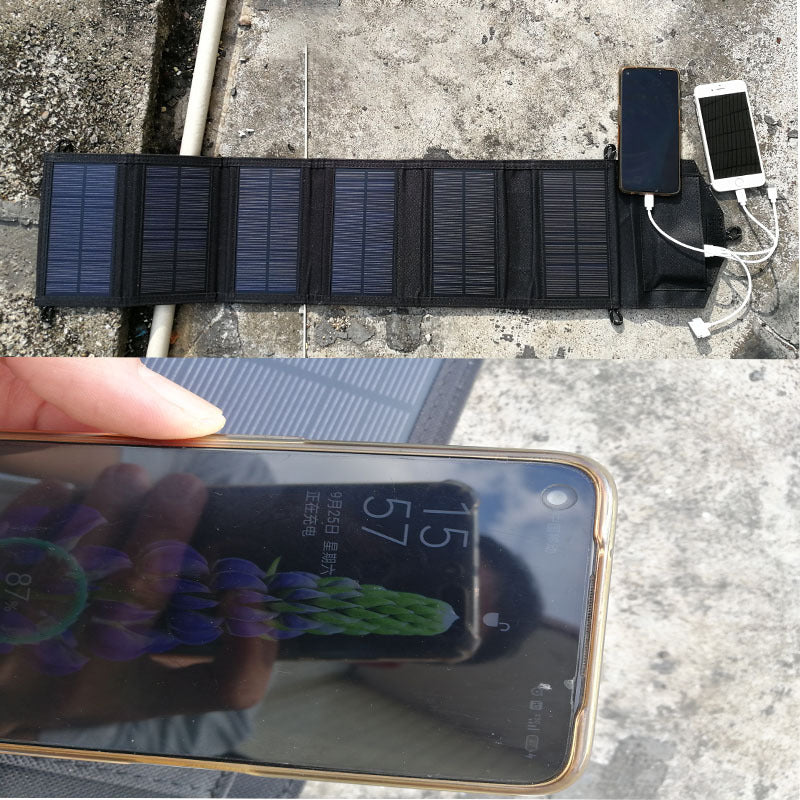 20W Portable Outdoor Dual USB Solar Charger 6 Folding Solar Panels Phone Charging Power Bank 20W Portable Outdoor Dual USB Solar Charger 6 Folding Solar Panels Phone Charging Power Bank